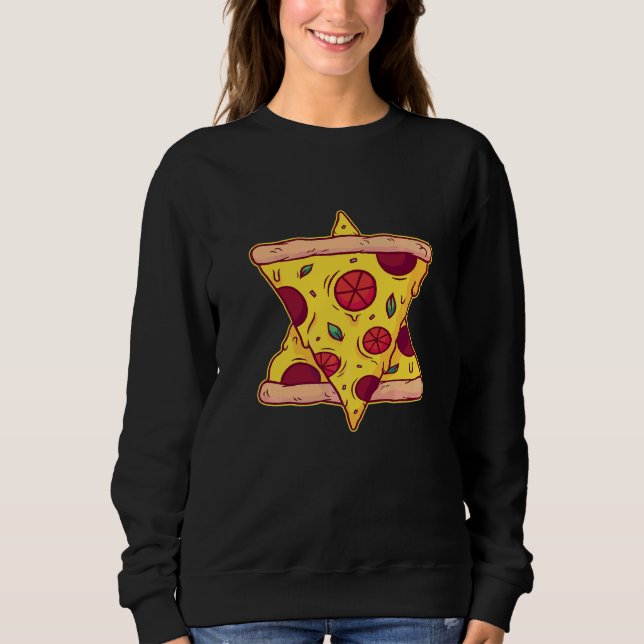 Pizzaskivor pentagram   t shirt (Framsida)