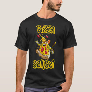 Pizzaskjorta Pizza Sensei Rolig karate för pizzäls T Shirt