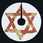 pizzastjärna från den levande träd-kjolen julgransmatta borstad polyester<br><div class="desc">"pizza star of david ", intertron , "inter-tron""star of david""lycklig hanukah""chanukah jewant"Hanukkkah, kanalukah, chanukah,  chanukkah, hannuka</div>