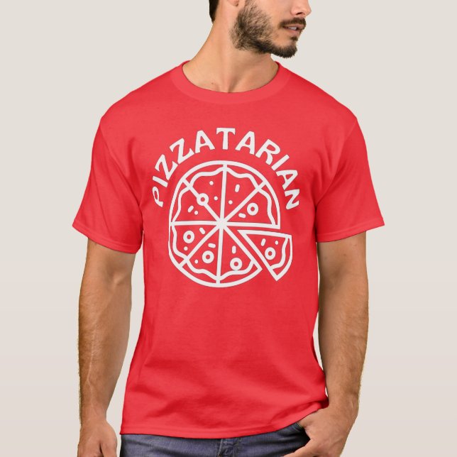 Pizzatarian Pizza T Shirt (Framsida)