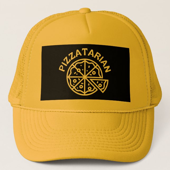 Pizzatarian Pizza T-Shirt Keps (Framsida)