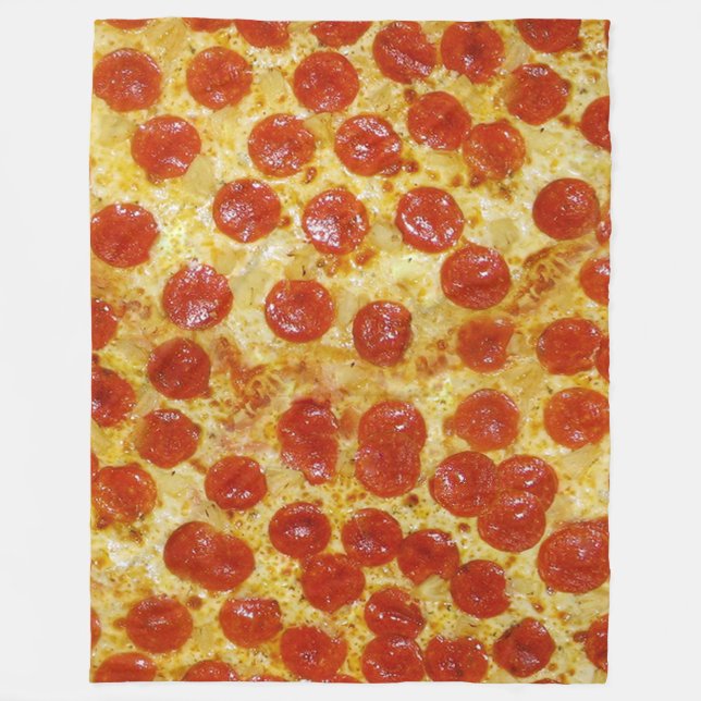 Pizzatryck på ullfilten fleecefilt (Framsidan)