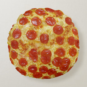 Pizzatryckrundan kudder rund kudde