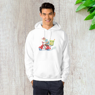 Pizzautkörning på röd skoter hoodie