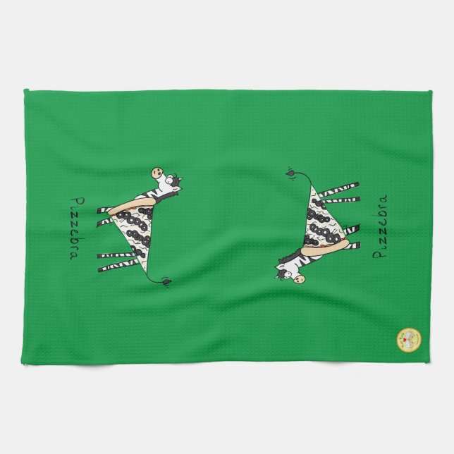 Pizzebra Pizza Funny Zebra Kitchen Towel Kökshandduk (Horisontell)