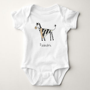 Pizzebra Pizza Zebra Barn Baby Bodydräkt T-Shirt