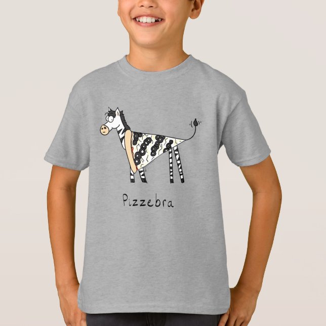 Pizzebra Pizza Zebra Kid Pojke T-Shirt (Framsida)