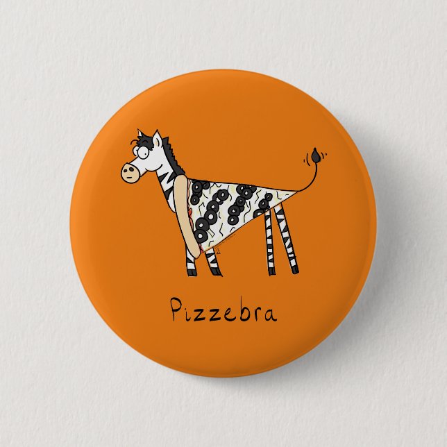 Pizzebra Pizza Zebra Knapp Pin (Framsida)