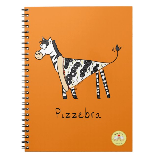 Pizzebra Pizza Zebra Notebook Anteckningsbok (Framsidan)