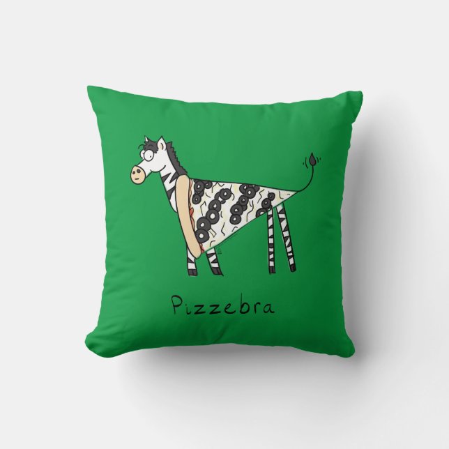 Pizzebra Pizza Zebra Pillow Kudde (Framsida)