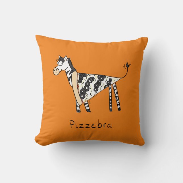 Pizzebra Pizza Zebra Pillow Kudde (Framsida)