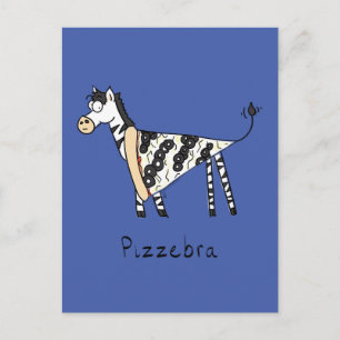 Pizzebra Pizza Zebra Postkort Vykort