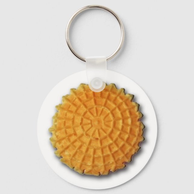 Pizzelle cookie nyckelring (Framsida)