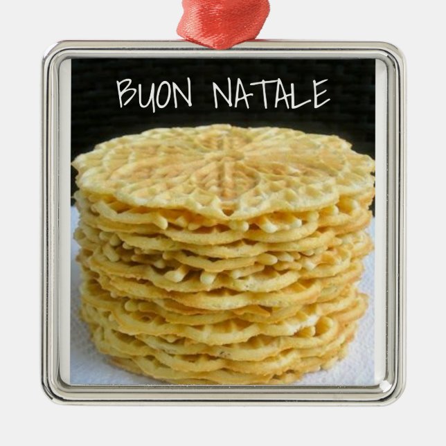 "PIZZELLE" ITALIENSKA CHRISTMAS ORNATION JULGRANSPRYDNAD METALL (Framsidan)
