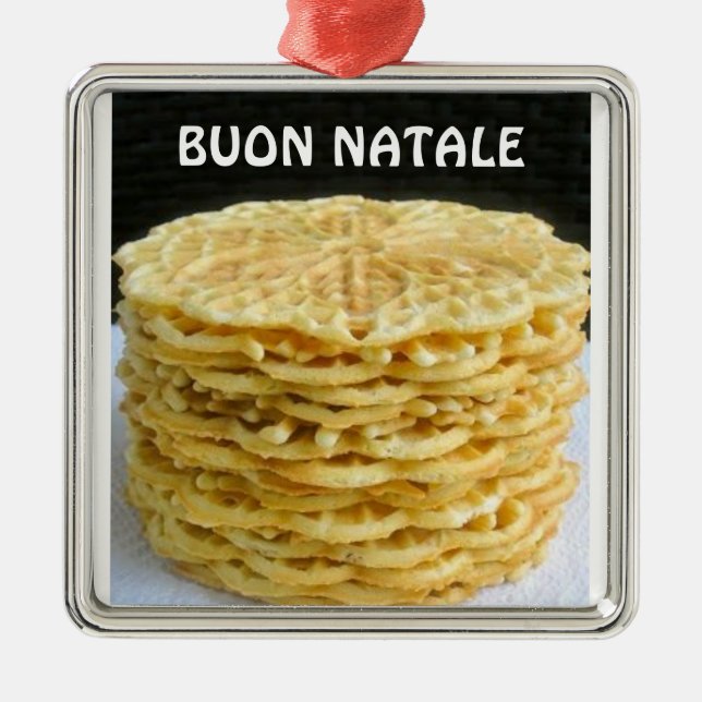"PIZZELLE" ITALIENSKA CHRISTMAS ORNATION JULGRANSPRYDNAD METALL (Framsidan)