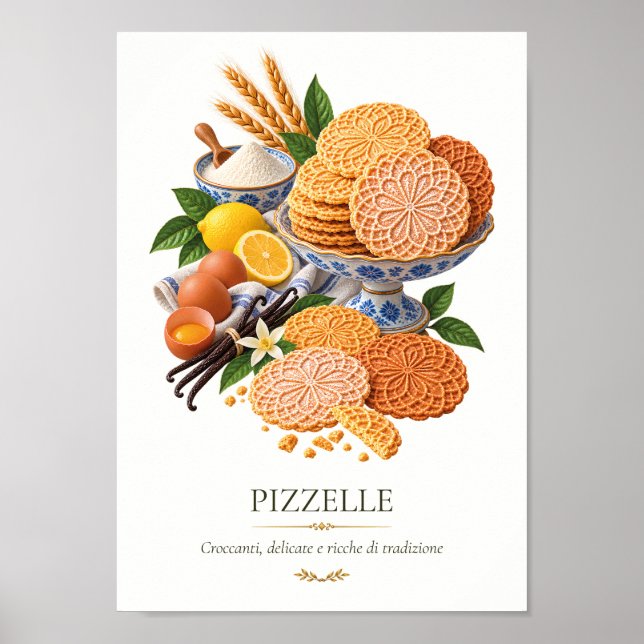 Pizzelle – Vintage Italian Dessert Poster (Framsidan)