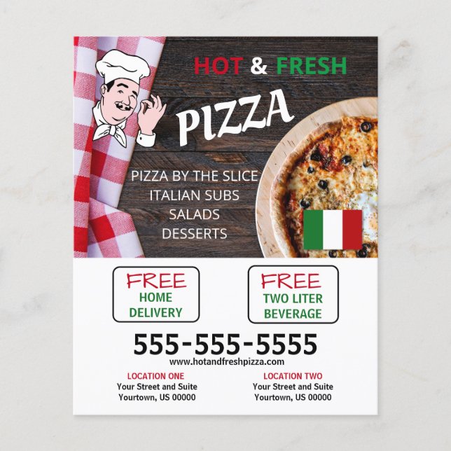 Pizzeria Business Flygblad (Framsidan)