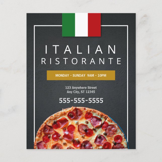 Pizzeria Business Flygblad (Framsidan)