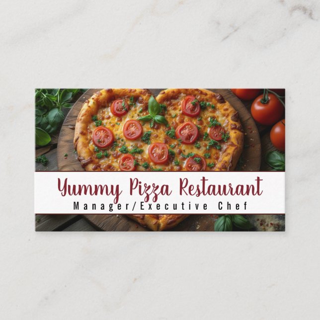 Pizzeria Catering Cateringtjänst Evenemang Visitkort (Framsida)