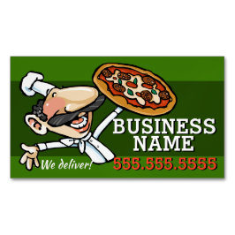 Pizzeria Pizza Restaurant Anpassade Promo Visitkortmagnet