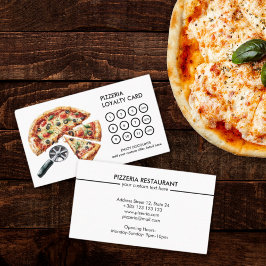 Pizzeria Simple Modern Loyalty Card Lojalitetskort