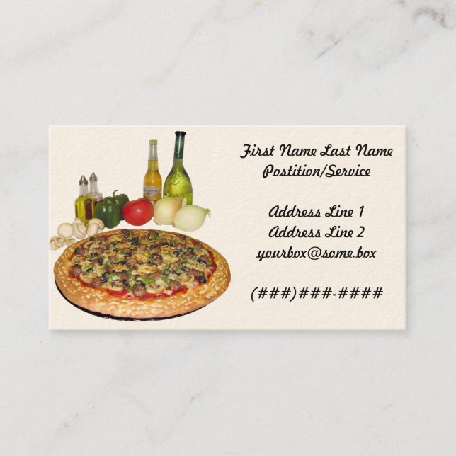 Pizzeria Visitkort (Framsida)