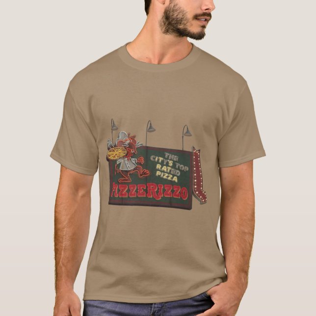 Pizzerizzo är råttpizza t shirt (Framsida)