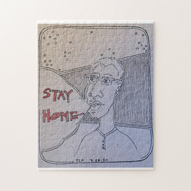 Pizzle w/Original Art & message av Tony Cimino Pussel (Vertikal)