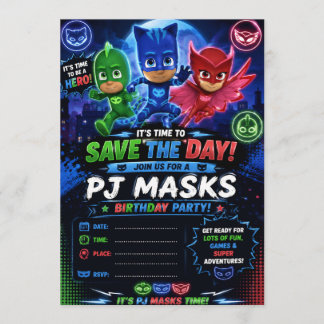 PJ Masks inbjudan