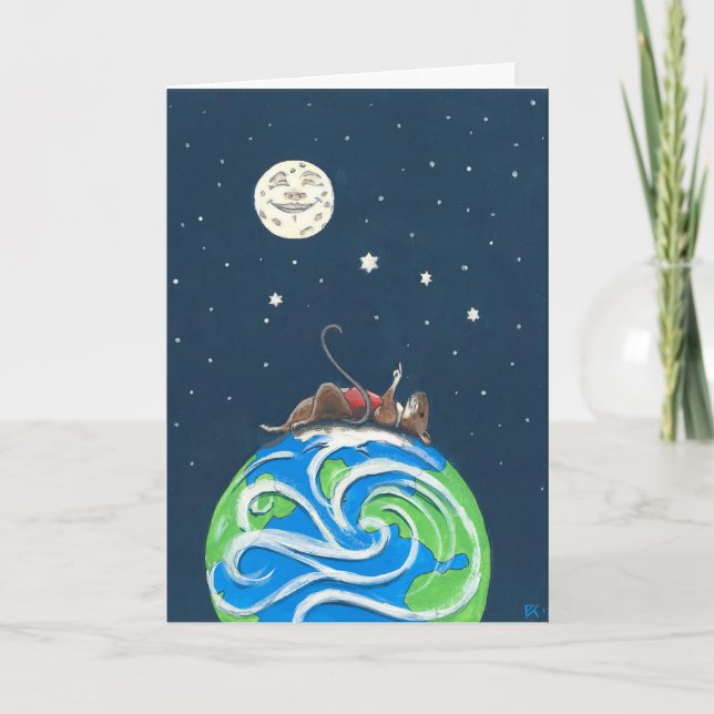 PJ McMouse-hälsningskort Kort (Framsida)