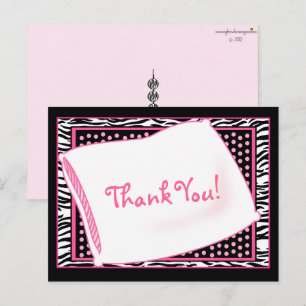 PJ Party Tack in Pinks Postcard Vykort