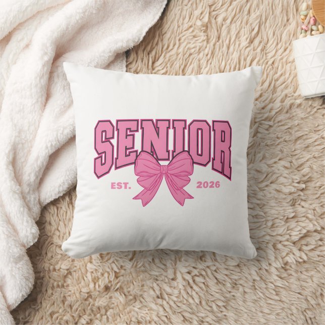 Pjåkig Examen Coquette Senior 2026 Rosa Slinga Kudde (Filt)