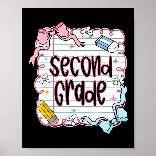 Pjättig Coquette Andra Klass Back To School 2:a Kl Poster (Framsidan)