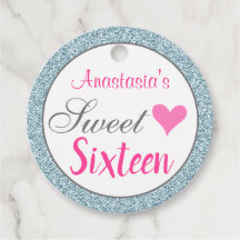 Pjattig & Glam Rosa Ljusblå Glitter Sweet Sixteen