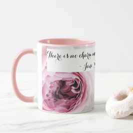 Pjattig Jane Austen Emma Bokcitat Rosa Ros Blommig Mugg