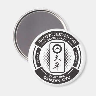 PJK 2.25" Circle Magnet / logo in black 