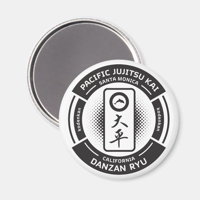 PJK 2.25" Circle Magnet / logo in black  (Front/Back)