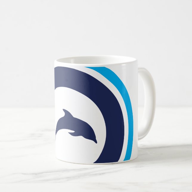 PJK Mug 11oz / dolphin logo cropped Kaffemugg (Framsida höger)
