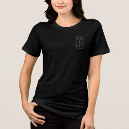 PJK Women's Black Bella+Canvas / kanji & logo /  T Shirt