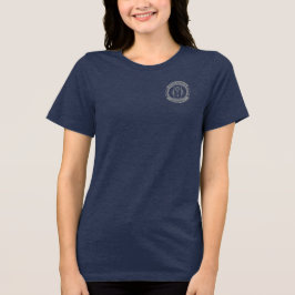 PJK Women's Navy Bella+Canvas / double logo /  T Shirt