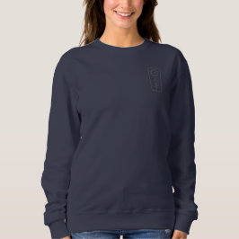 PJK Women's Navy Sweatshirt / kanji & logo T Shirt
