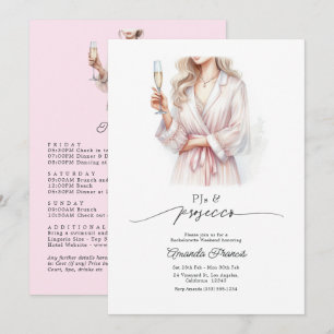 PJs & Prosecco Pyjamasfest Sista Chansen-Helg Inbjudningar