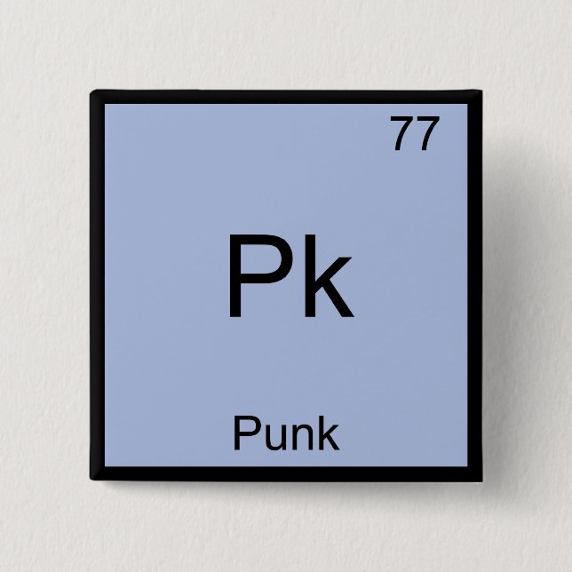 PK - Punk Funny Chemistry Inslag Symbol T-Shirt Knapp (Framsida)
