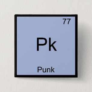 PK - Punk Funny Chemistry Inslag Symbol T-Shirt Knapp
