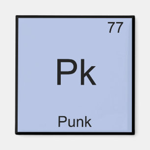 Pk - Punk Funny Chemistry Inslag-symbol T-Shirt Magnet