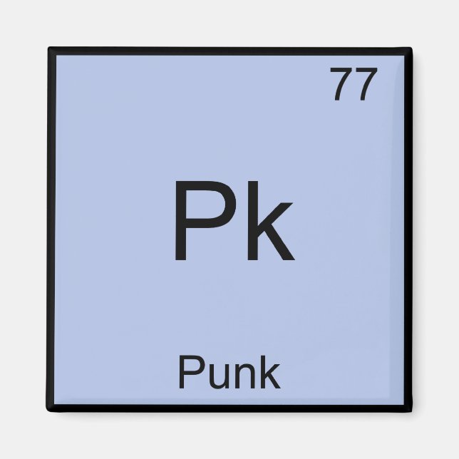 PK - Punk Funny Chemistry Inslag Symbol T-Shirt Magnet (Framsidan)