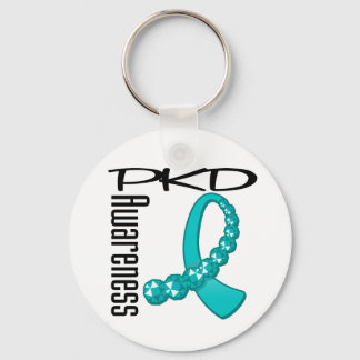 PKD Awareness Gemstone Ribbon Nyckelring