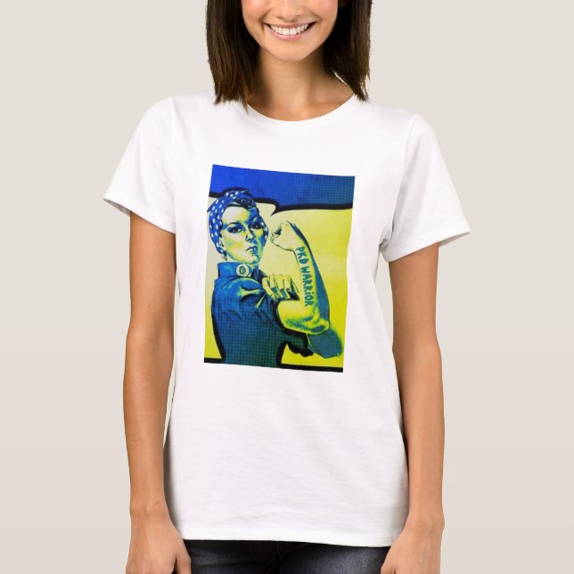 PKD-KRIGAREKVINNA - Retro tatueringroligt för T Shirt (Framsida)
