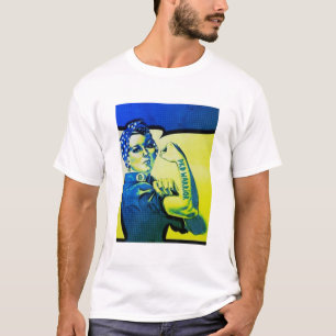 PKD-KRIGAREKVINNA - Retro tatueringroligt för T Shirt
