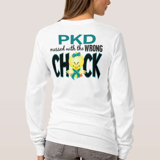 PKD röra med den fla chicken Tee Shirt (Baksida)